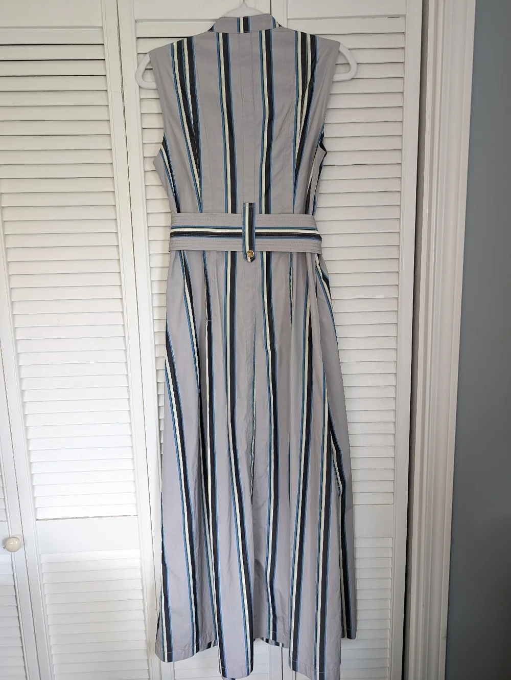 Diane von Furstenberg DVF Striped Belted Maxi Shirtdress – Size 8 – Like New - Picture 8 of 16